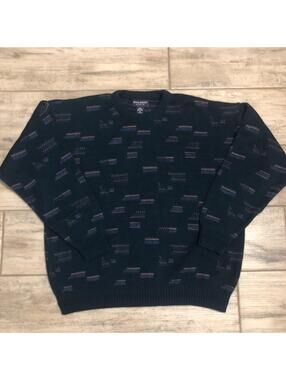 Vtg Men’s Royal Knight Crewneck Sweater. Grandpa Sweater Sz XL Dark Green